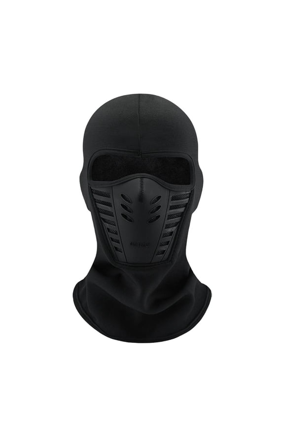 Winter Helmet and Hood Face Mask for Men: Thick Brushed Fleece, Full-Coverage, Breathable, Anti-Pollution, for Cycling and Skiing