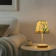thumbnail image 1 of Winter Herbs Green Purple Desk Lamp 3 Color Modes LED Table Lamp Nightstand Reading Light for Bedroom Living Room, 1 of 8