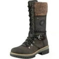 thumbnail image 1 of Winter High Square Heel Round Head Sewing Line Plus Size Martin Boots, 1 of 9