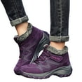thumbnail image 1 of Winter Hiking Boots for Women Suede Hook and Loop Platform Snow Booties Trendy Furry Lined Anti Slip Sneakers, 1 of 7