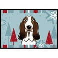 thumbnail image 1 of Winter Holiday Basset Hound Door Mat, 1 of 2