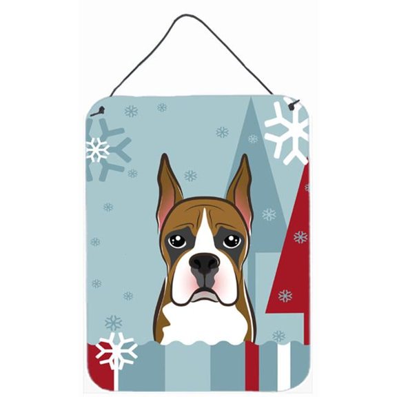 Winter Holiday Boxer Wall and Door Hanging Prints
