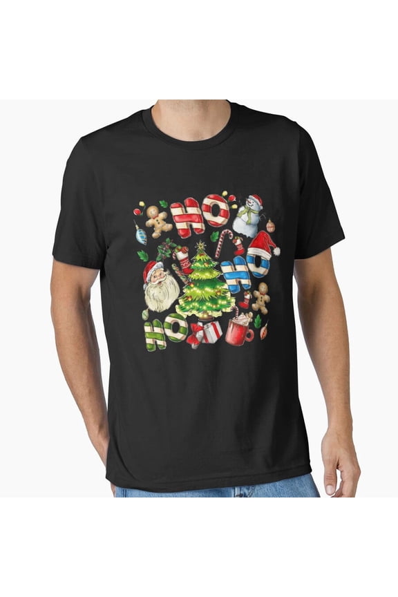 Winter Holiday Bundle Candy Cane Tree Figure Gingerbread Cheer Unisex T-Shirt, up to Size 5XL