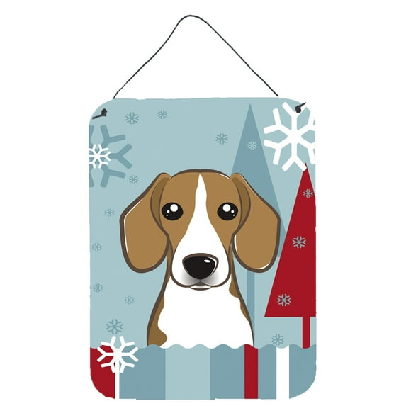 Caroline's Treasures BB1735DS1216 Winter Holiday Beagle Wall or Door Hanging Prints, 12x16, multicolor
