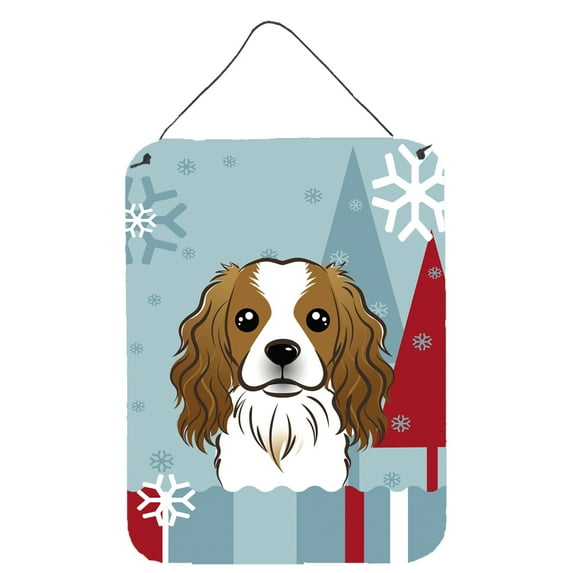 Caroline's Treasures BB1720DS1216 Winter Holiday Cavalier Spaniel Wall or Door Hanging Prints, 12x16, multicolor