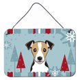 thumbnail image 1 of Winter Holiday Design with Dog Art Wall or Door Hanging Prints, 1 of 1