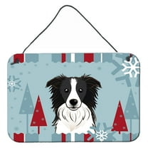 Winter Holiday Design with Dog Art Wall or Door Hanging Prints