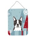 thumbnail image 1 of Winter Holiday Design with Dog Art Wall or Door Hanging Prints, 1 of 2
