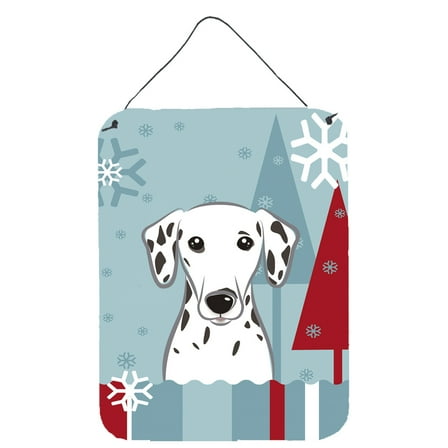 Winter Holiday Design with Dog Art Wall or Door Hanging Prints