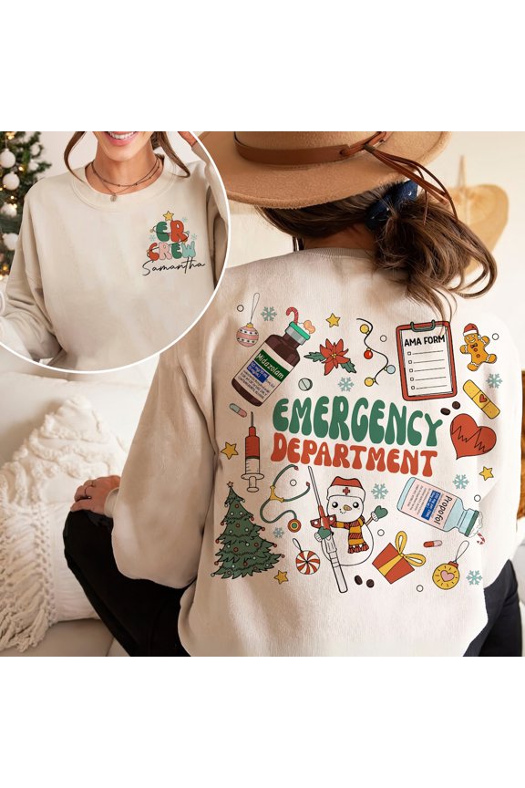 Winter Holiday Er Nurse Shirt, Nurse Winter Holiday Shirt, Er Ed Nurse Tech Shirt,Emergency Room Rn Tshirt, Emergency Department Gift, Er Crew TSHIRT All Size S-5XL