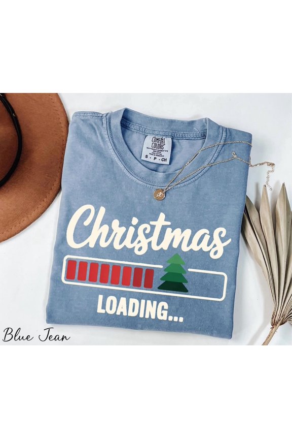 Winter Holiday Loading Xmas Season Festive Vibes Apparel T-Shirt