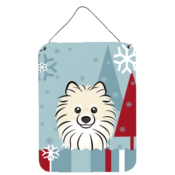 Winter Holiday Pomeranian Wall or Door Hanging Prints BB1703DS1216