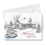 Current Winter Home Religious Christmas Cards - Set of 18, 5" x 7"