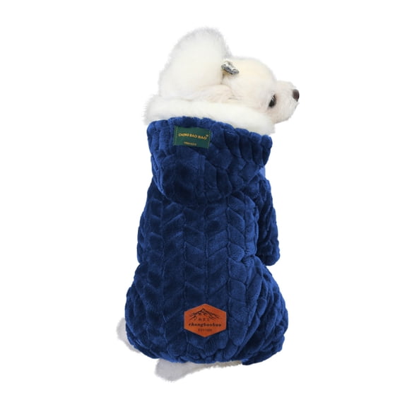 Winter Hooded Dog Coat Warm Puppy Down Jacket, Lightweight Outdoor Windproof Snowsuit Cold Weather Apparel Clothes for Small Medium Dogs