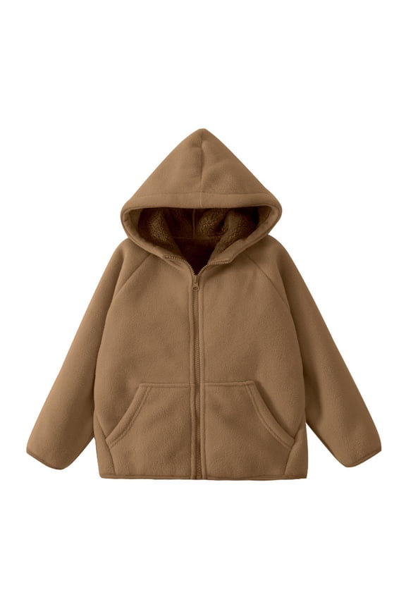 Winter Hooded Jacket For Girls Cozy Thickened Warm Outerwear School Coat