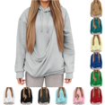 thumbnail image 1 of Winter Hooded Sweatshirt With Pocket And Pouch For Cat Mom Comfort, 1 of 6