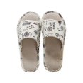 thumbnail image 1 of Winter House Indoor Slippers Home Warm Linen Plaid Shoes Anti-Slip Sandals, 1 of 4