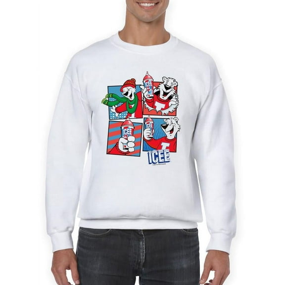 Winter ICEE Chill Fun - Bear Seasonal Collage Men's Sweatshirt