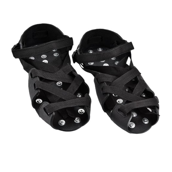 Winter Ice Cleats For Outdoor Hiking Trekking Climbing Traction Grip Lightweight Portable Adjustable Universal Footwear Boots Gear 2PCS