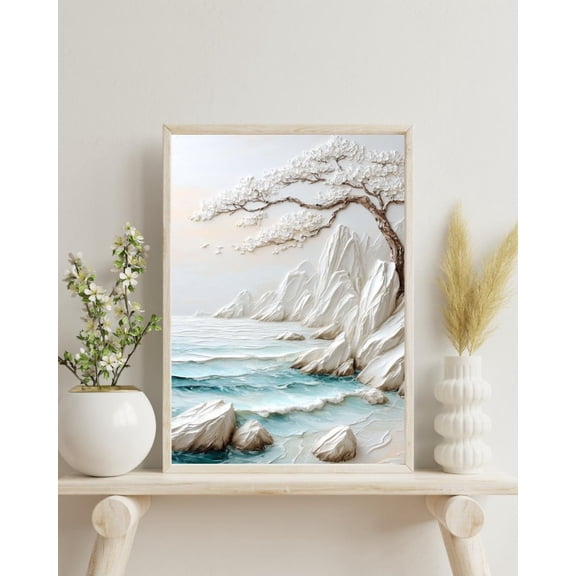 Winter Ice Style Modern Wall Art Poster Unframed Paper Print