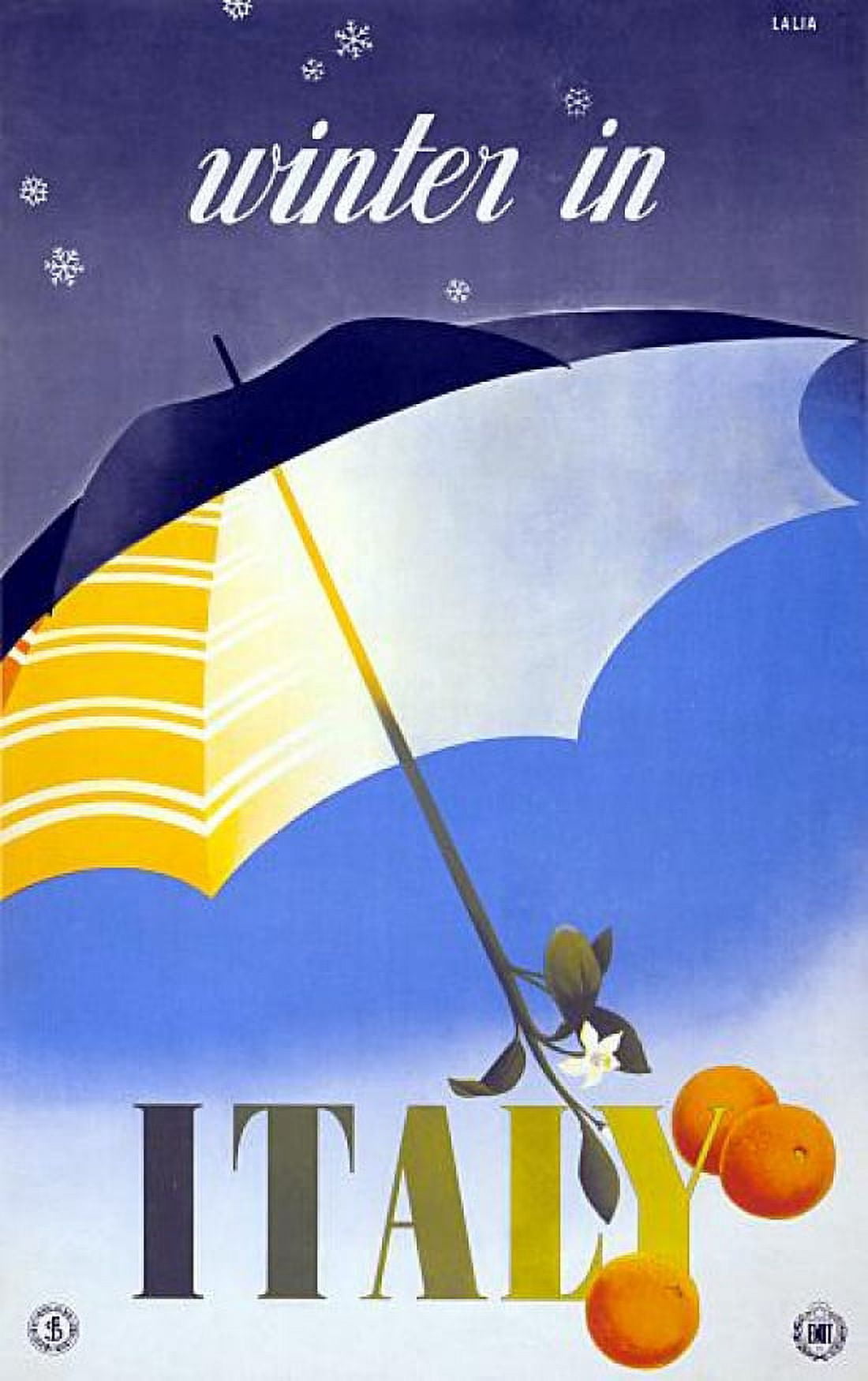 Winter In Italy Vintage Italian Travel Canvas Art - (24 x 36)