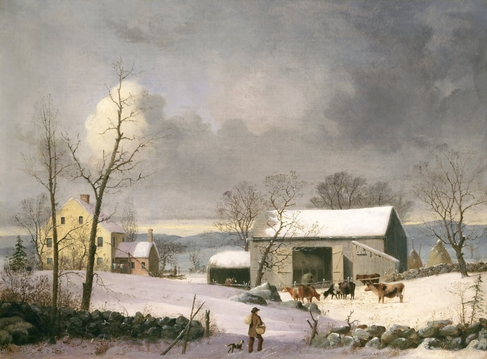 Winter In The Country Canvas Art -  (36 x 24)