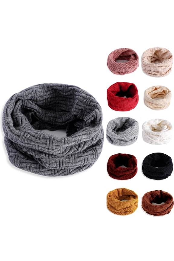 Winter Infinity Scarf For Women Ribbed Cable Knit Winter Infinity Circle Loop Scarf For Cold Weather