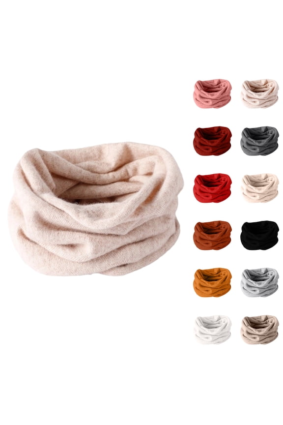 Winter Infinity Scarf For Women Ribbed Cable Knit Winter Infinity Circle Loop Scarf For Cold Weather