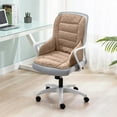 thumbnail image 1 of Winter Insulated Seat Cushion with Lumbar Support, Warm Cozy Chair Pad for Office, Home, Car, Long Sitting, Ideal Gift for Adults & Seniors, 1 of 4