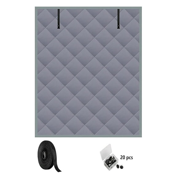 Winter Insulated Thermal Window Curtain Cover Blanket Kit With Fastener For Home Warmth
