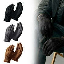 Winter Insulated Work Gloves Thermal Cold Proof Leather Gloves with Imitation Lambswool and Extra Grip for Men and Women