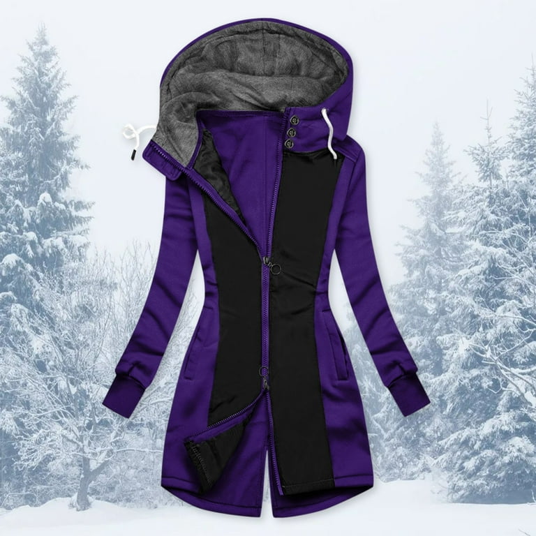 Winter Jacket Business Standard Long Sleeve Peplum Coat Purple