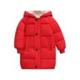 thumbnail image 1 of Winter Jacket Girls Hooded Puffer Jacket Kids Windproof Warm Solid Quilted Padded Jackets with Pockets Toddler Winter Coat Girls, 1 of 6