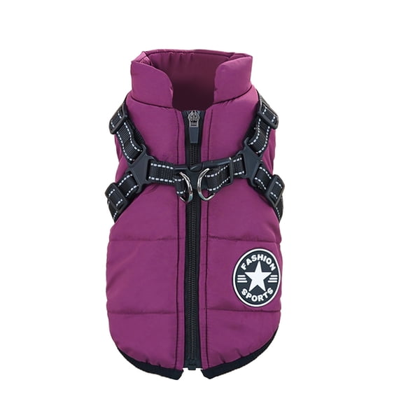 Winter Jacket For Small/Medium/Large Dogs Cats, Fleece-Lined Waterproof & Windproof Dog Coat With Harness Design, Suitable For Outdoor Activities In Cold Weather