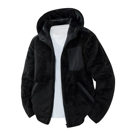 Winter Jacket Vest for Women Ladies' Winter Versatile Double-sided Fleece Sleeveless Hooded Jacket,Winter Zipper Overcoat Outerwear Black_M