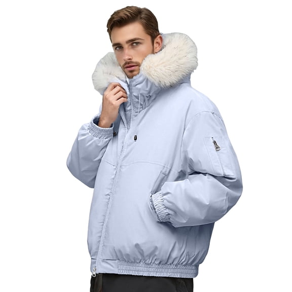 Winter Jacket With Collar Thickened Warm Outerwear For Extreme Cold Weather Casual Insulated Coat For Outdoor Activities Durable And Windproof