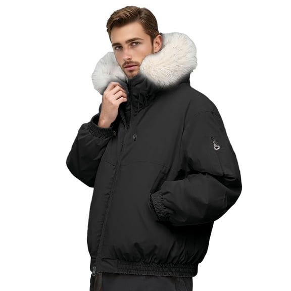 Winter Jacket With Collar Thickened Warm Outerwear For Extreme Cold Weather Casual Insulated Coat For Outdoor Activities Durable And Windproof
