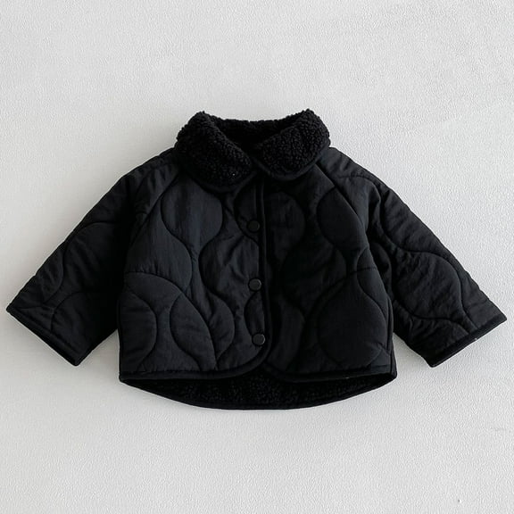 Winter Jacket for Girls and Boys Cozy Warm Outerwear with Soft Thick Padding Windproof Design Ideal for Cold Weather Casual Daily Use