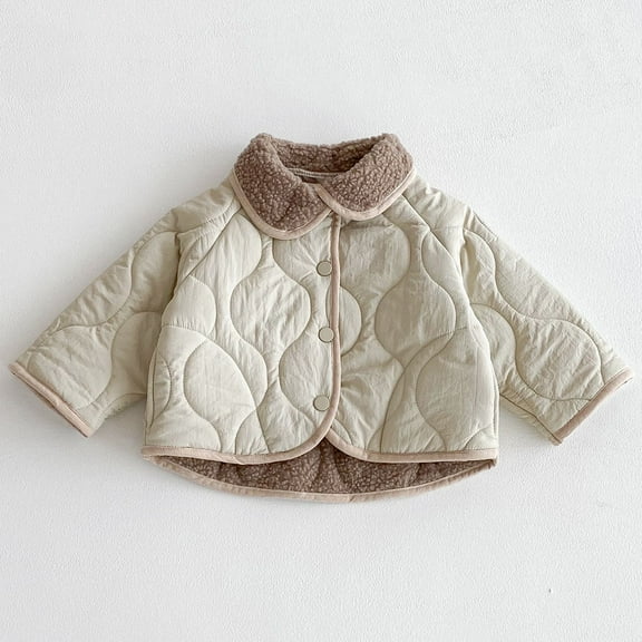 Winter Jacket for Girls and Boys Cozy Warm Outerwear with Soft Thick Padding Windproof Design Ideal for Cold Weather Casual Daily Use