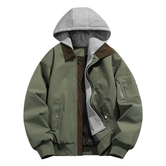 Winter Jackets For Men Sevevn Men's Motorcycle Slim Fit Lightweight Sportswear Jacket Casual Hooded Jacket