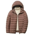 thumbnail image 1 of Winter Jackets For Women Hooded Front Zipper Plus Size Quilting Cardigan Lightweight Casual Thermal Coat With Zip Pockets (M, Coffee), 1 of 5
