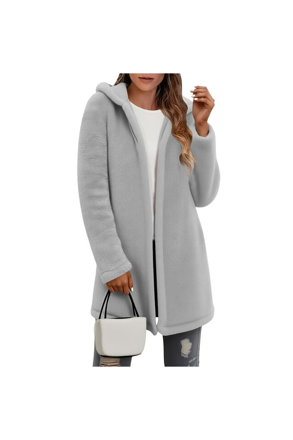 Winter Jackets For Women Sevevn Women Faux Fur Fleece Lightweight Jacket Spring Fall Transitional Fashion Cute Thin Coat