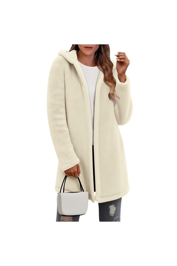 Winter Jackets For Women Sevevn Women Faux Fur Fleece Lightweight Jacket Spring Fall Transitional Fashion Cute Thin Coat
