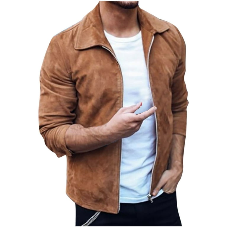 Winter Jackets for Men Men S Winter Coats Men s Fashion Casual Pure Color Jacket Outdoor Zipper Jacket Tooling Jacket Bomber Jacket Clearance on Sales