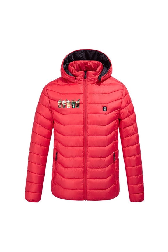 Winter Jackets for Women And Smart Heating Padded Jacket With USB Heating Long Sleeves And Heating With One Control And Nine Hooded And Light Heating Winter Coats for Women