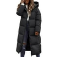 thumbnail image 1 of Winter Jackets for Women Women Long Puffy Coat Winter Warm Hooded Down Jacket With Knee Length Insulated Outerwear For Cold Weather Winter Coats for Women, 1 of 4