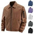 thumbnail image 1 of Winter Jackets for Men Classic Vintage Style Leather Jackets for Men Biker Bomber Jackets, 1 of 7