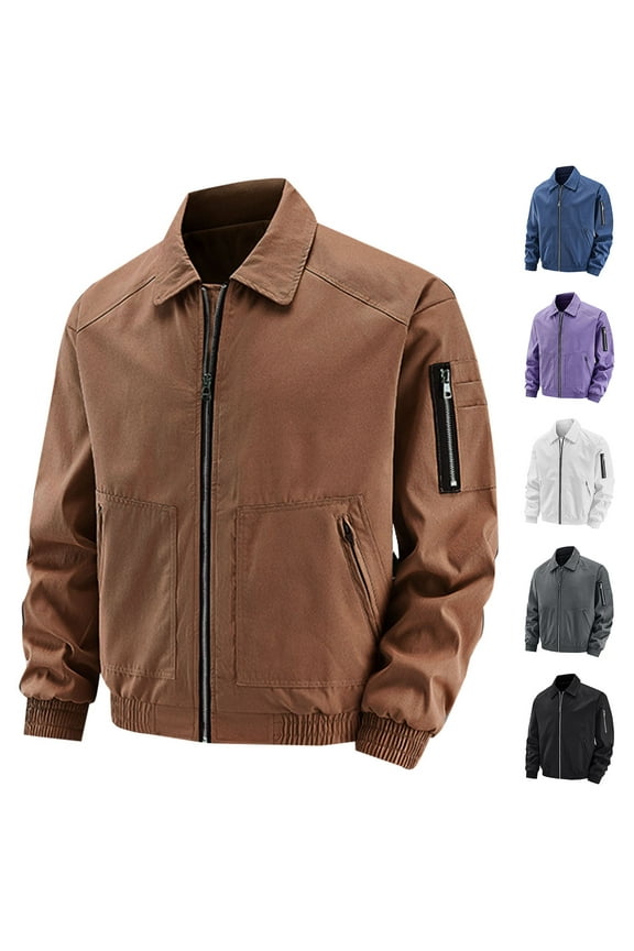 Winter Jackets for Men Classic Vintage Style Leather Jackets for Men Biker Bomber Jackets