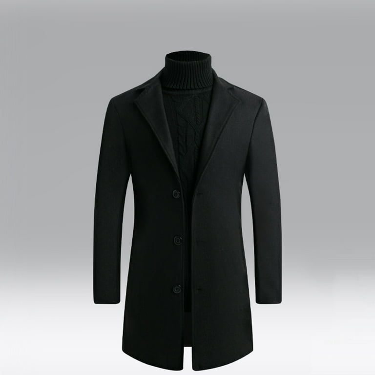 Pure Color Double-breasted Lapel Woolen Coat Pure Color Double-breasted Lapel Woolen Coat