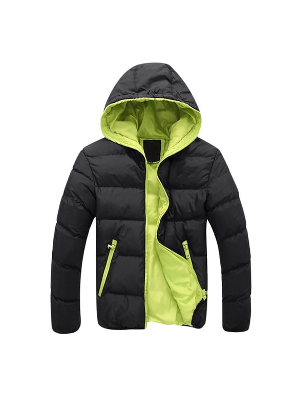 Winter Jackets for Men Lightweight Puffer Jacket Zip up Padded Coat Packable Down Jacket Quilted Insulated Jacket Green L